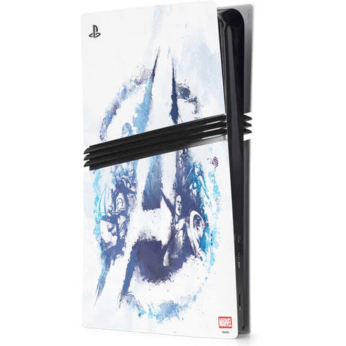 Marvel Avengers Blue Logo PS5 Pro Console Skin